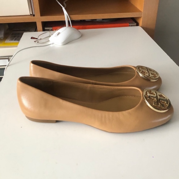 Tory Burch 64090 Benton 2 Ballet Flat Nappa Leather Blond  Tory Burch  Ballet Flat Nappa Leather Blond